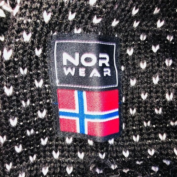 NORWear Wool Blend Icelandic Fair Isle Sweater  - Size S - Picture 6 of 11